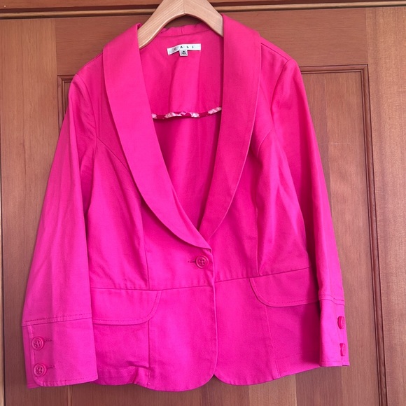 CAbi Bright Pink Cotton Blazer - Picture 2 of 12